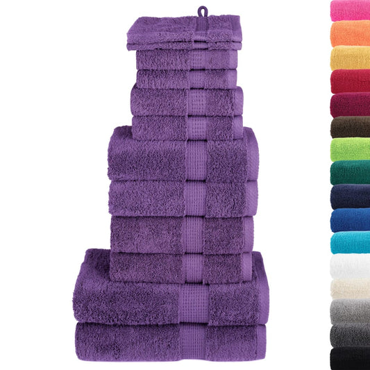 Set ASciugamani SOLUND 12 pz Viola 600 gsm - homemem39