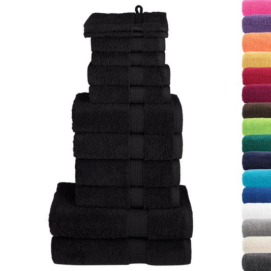 Set ASciugamani SOLUND 12 pz Neri 600 gsm - homemem39