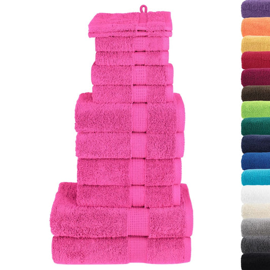Set ASciugamani SOLUND 12 pz Rosa 600 gsm - homemem39