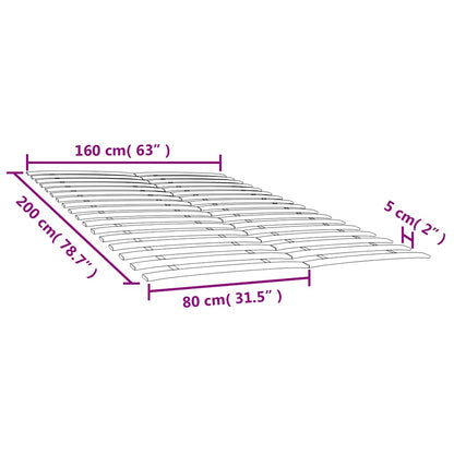 Doghe di ricambio per letto con 34 doghe 2 pz 80x200 cm | homemem39
