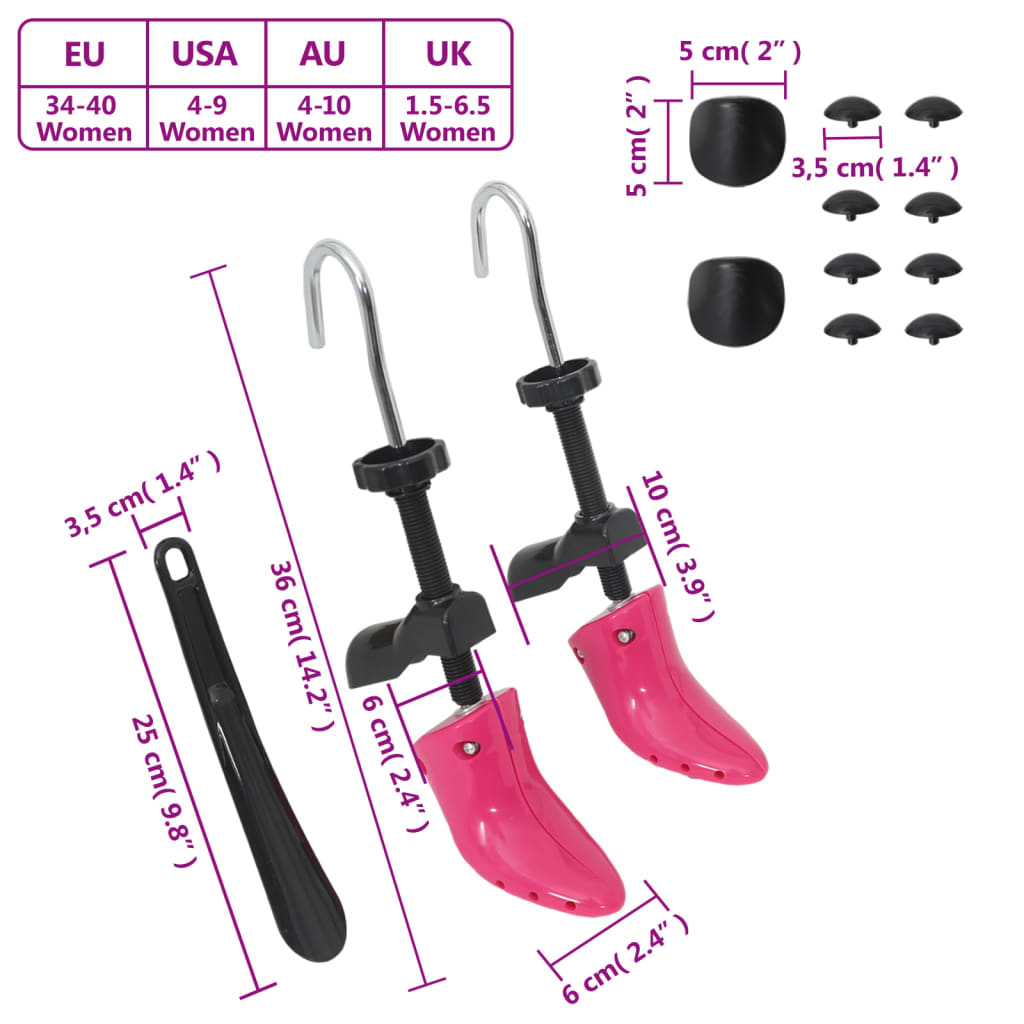 Allargascarpe con Calzascarpe Rosa EU 34-40 in Plastica | homemem39