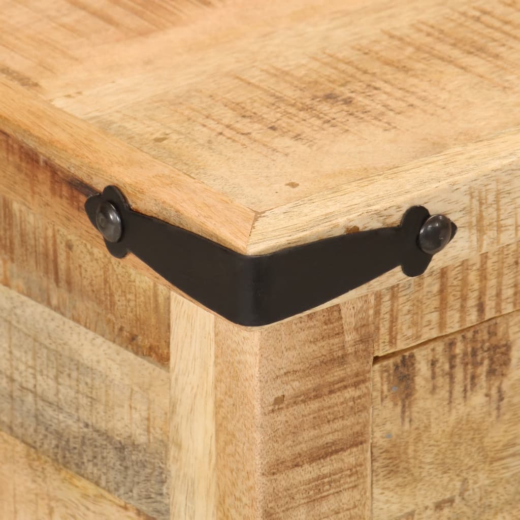 Comodino 40x40x50 cm in Legno Massello di Mango - homemem39