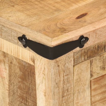 Comodino 40x35x50 cm in Legno Massello di Mango - homemem39