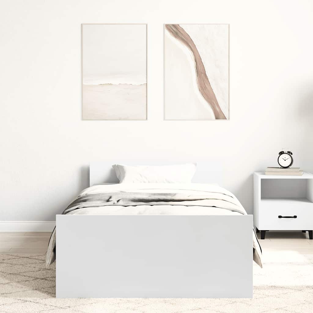Giroletto Bianco 90x200 cm in Legno Multistrato | homemem39