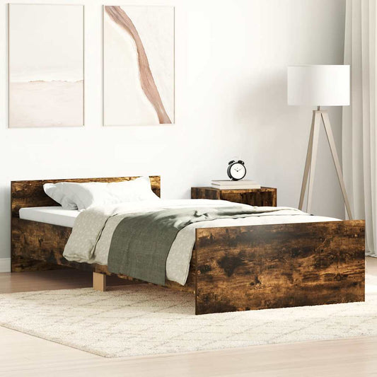 Giroletto senza Materasso Rovere Fumo 100x200 cm in Truciolato | homemem39