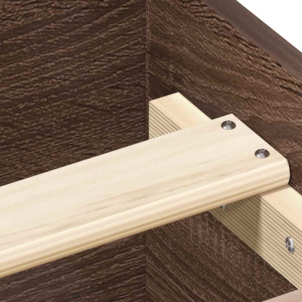 Giroletto senza Materasso Rovere Marrone 100x200 cm Truciolato - homemem39