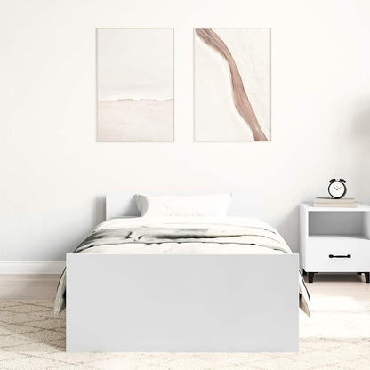 Giroletto Bianco 75x190 cm Small Single in Legno Multistrato | homemem39