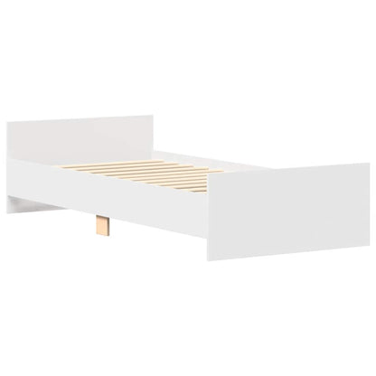 Giroletto Bianco 75x190 cm Small Single in Legno Multistrato | homemem39