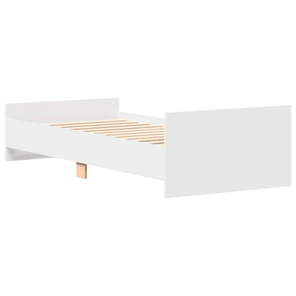Giroletto Bianco 75x190 cm Small Single in Legno Multistrato | homemem39