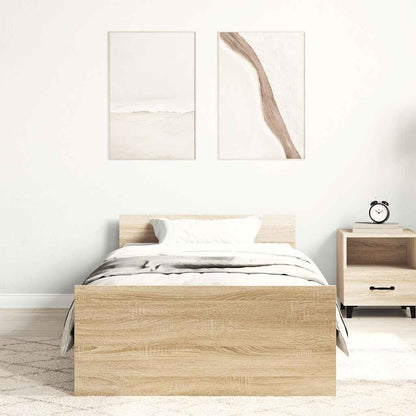 Giroletto senza Materasso Rovere Sonoma 75x190 cm in Truciolato | homemem39