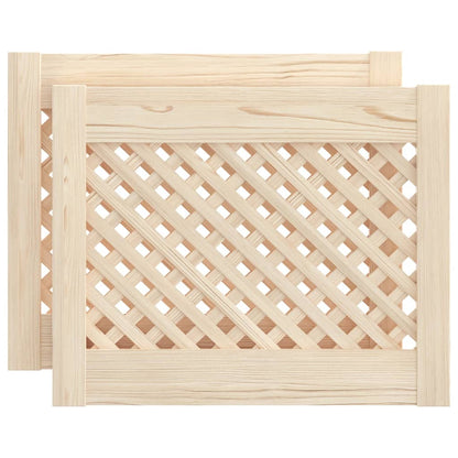 Ante con Design a Reticolo 2 pz 49,5x39,5 cm in Legno di Pino - homemem39