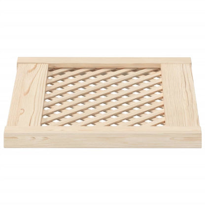 Ante con Design a Reticolo 2 pz 49,5x39,5 cm in Legno di Pino