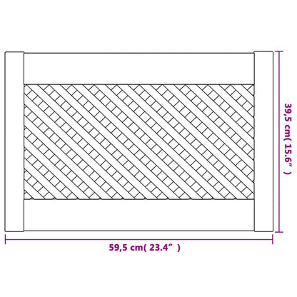 Ante con Design a Reticolo 2 pz 59,5x39,5 cm in Legno di Pino - homemem39