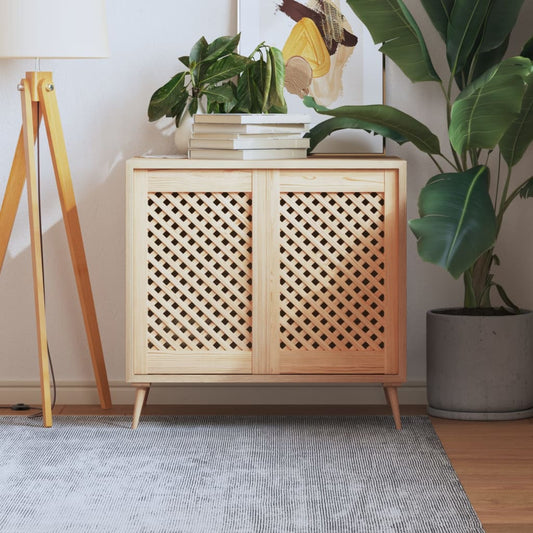 Ante con Design a Reticolo 2 pz 39,5x61,5 cm in Legno di Pino - homemem39