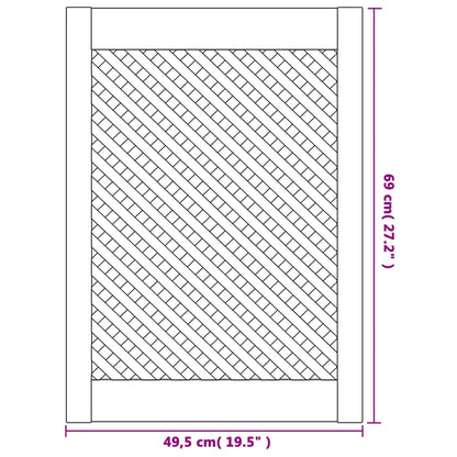 Ante con Design a Reticolo 2 pz 49,5x69 cm in Legno di Pino - homemem39