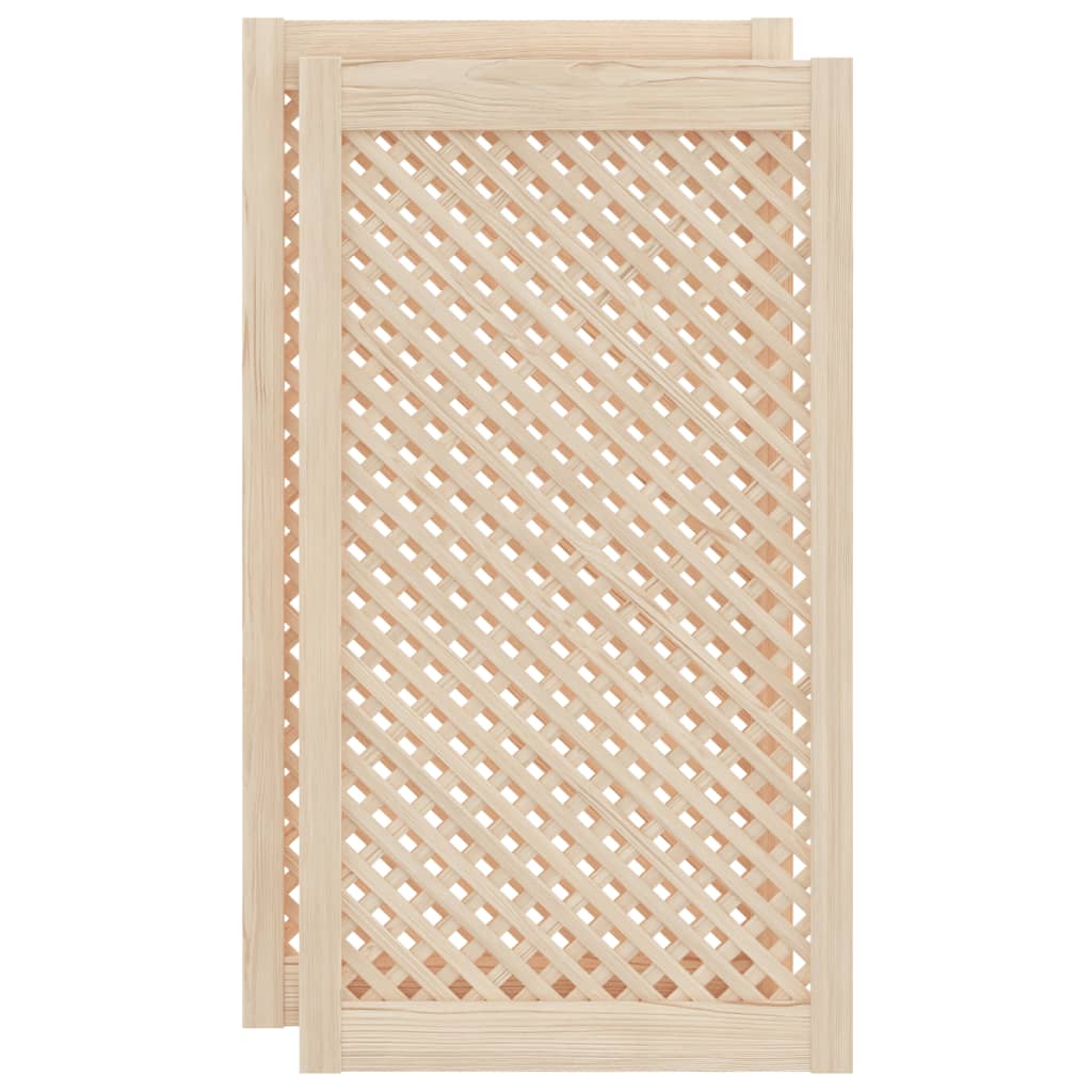 Ante con Design a Reticolo 2 pz 49,5x99 cm in Legno di Pino - homemem39
