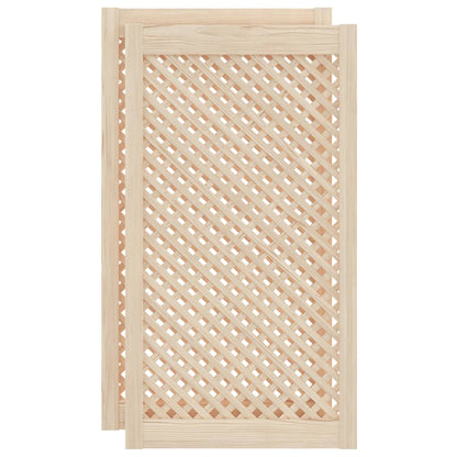 Ante con Design a Reticolo 2 pz 49,5x99 cm in Legno di Pino - homemem39