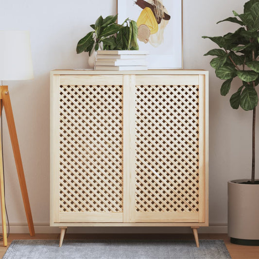 Ante con Design a Reticolo 2 pz 49,5x99 cm in Legno di Pino - homemem39