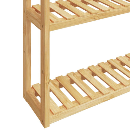 Mensola da Bagno 3 Ripiani Montaggio a Parete 60x15x54cm Bambù - homemem39