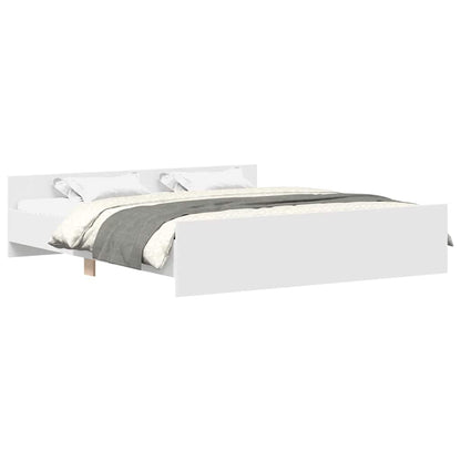 Giroletto con Testiera e Pediera Bianco 200x200 cm | homemem39