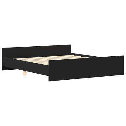 Giroletto con Testiera e Pediera Nero 200x200 cm | homemem39