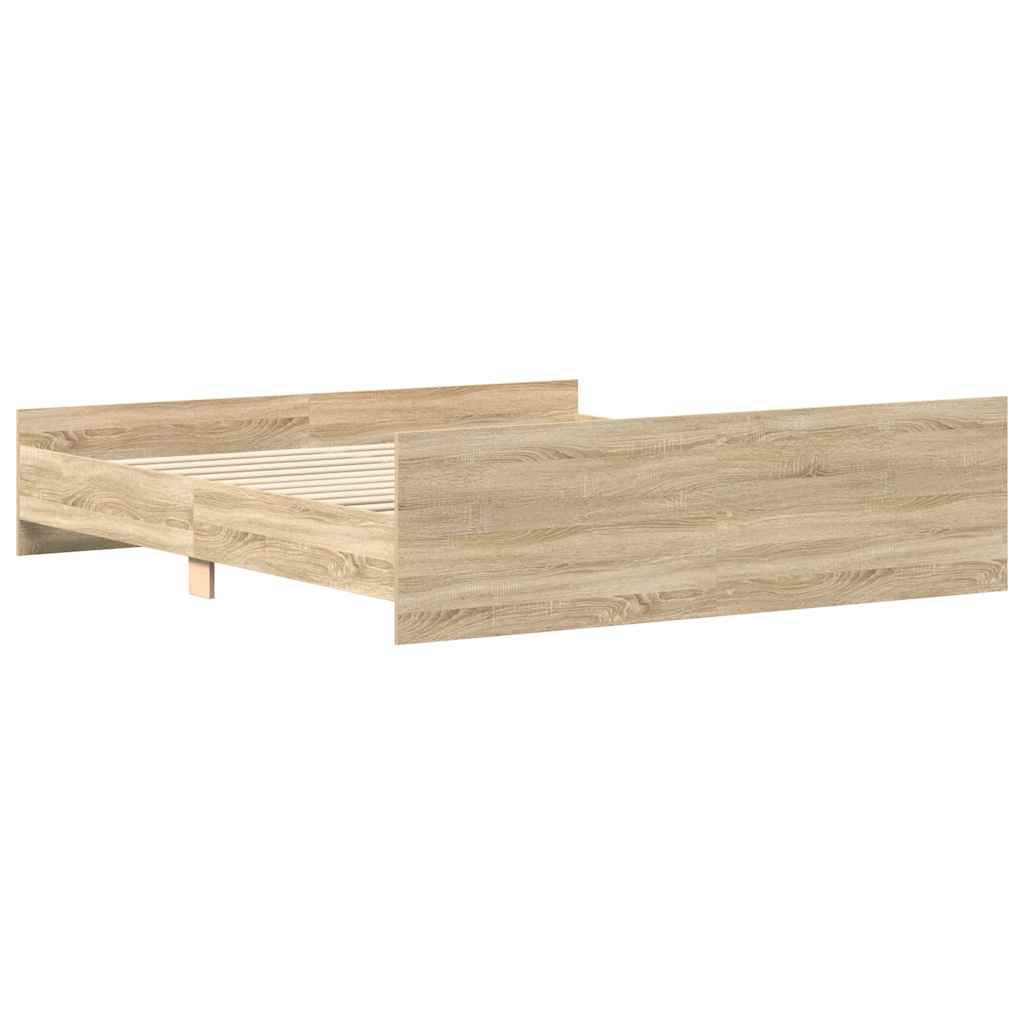 Giroletto con Testiera e Pediera Rovere Sonoma 200x200 cm | homemem39