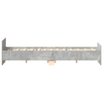 Giroletto con Testiera e Pediera Grigio Cemento 120x200 cm | homemem39