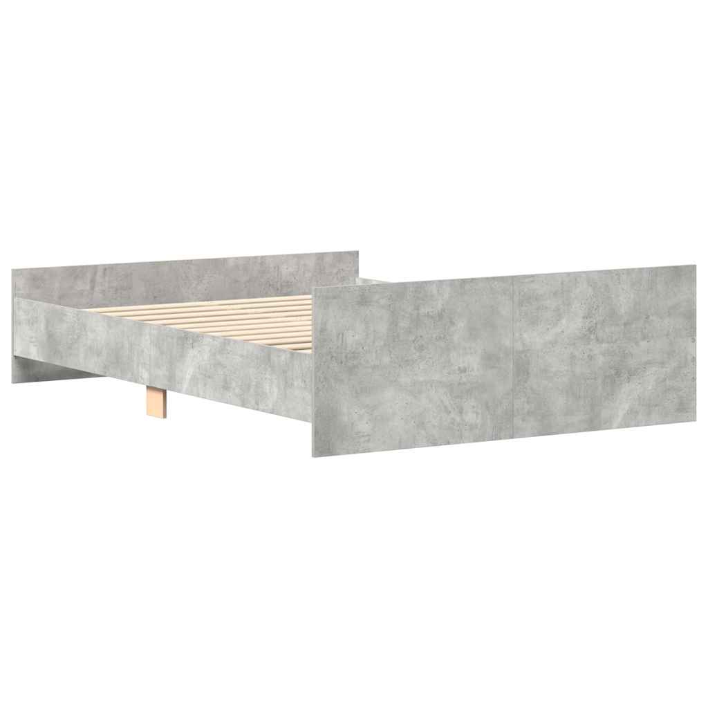 Giroletto con Testiera e Pediera Grigio Cemento 120x200 cm | homemem39