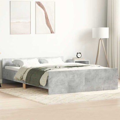 Giroletto con Testiera e Pediera Grigio Cemento 120x200 cm | homemem39