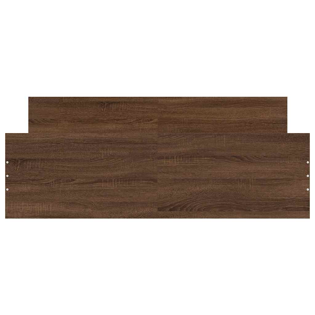Giroletto con Testiera e Pediera Rovere Marrone 120x200 cm | homemem39
