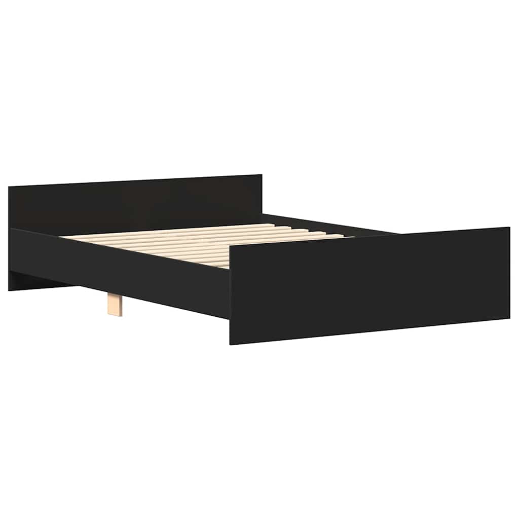 Giroletto con Testiera e Pediera Nero 140x200 cm | homemem39