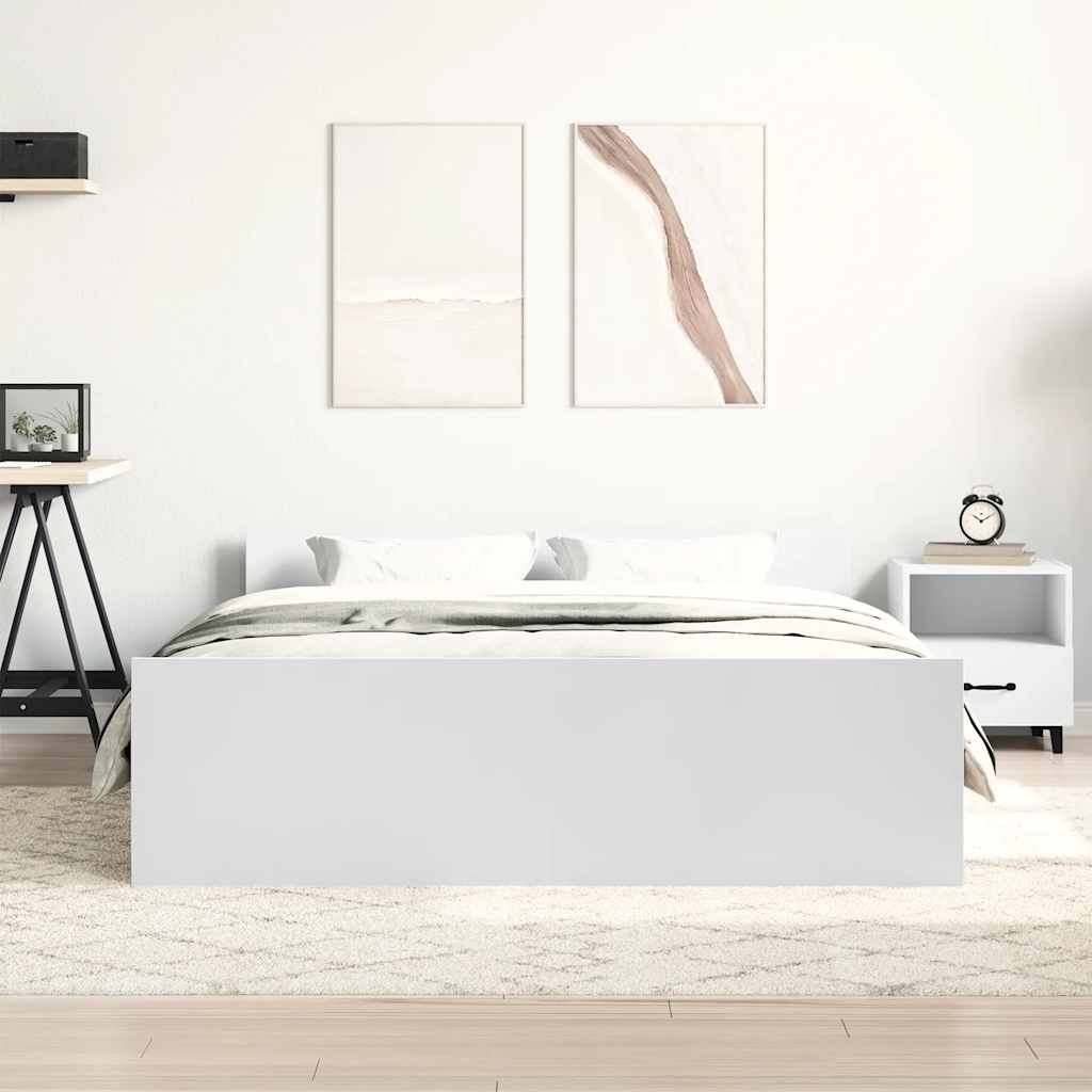 Giroletto con Testiera e Pediera Bianco 150x200 cm | homemem39