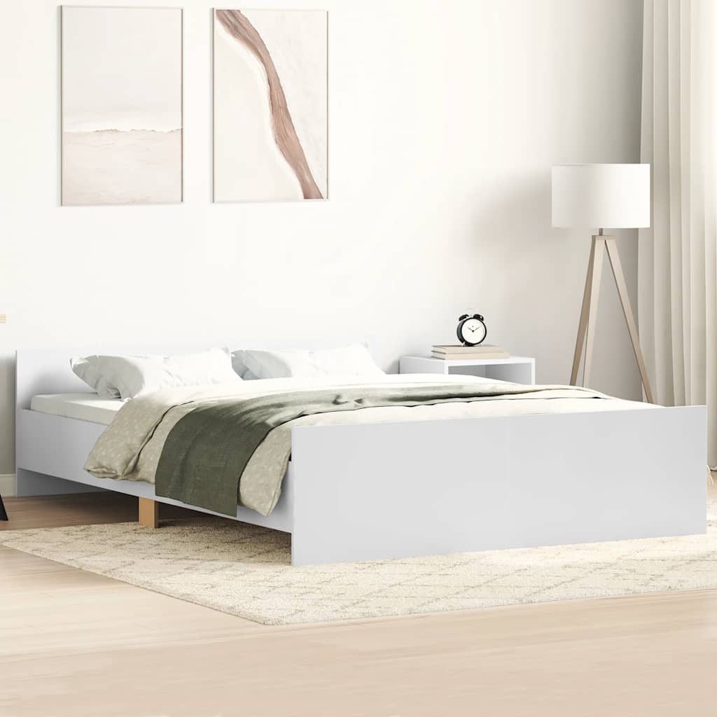 Giroletto con Testiera e Pediera Bianco 150x200 cm | homemem39