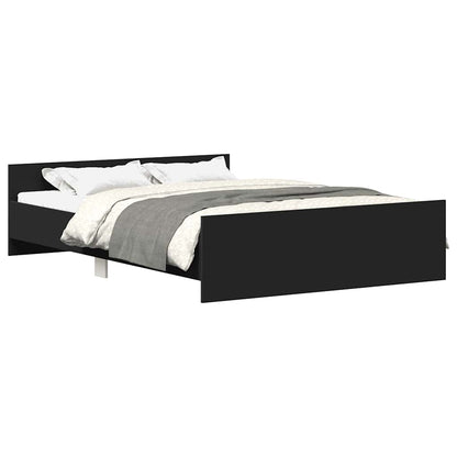 Giroletto con Testiera e Pediera Nero 150x200 cm | homemem39