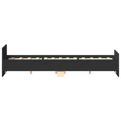 Giroletto con Testiera e Pediera Nero 150x200 cm | homemem39