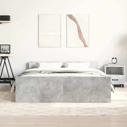 Giroletto con Testiera e Pediera Grigio Cemento 150x200 cm | homemem39