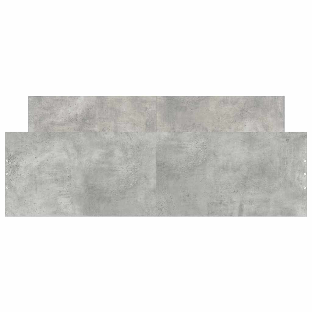 Giroletto con Testiera e Pediera Grigio Cemento 150x200 cm - homemem39