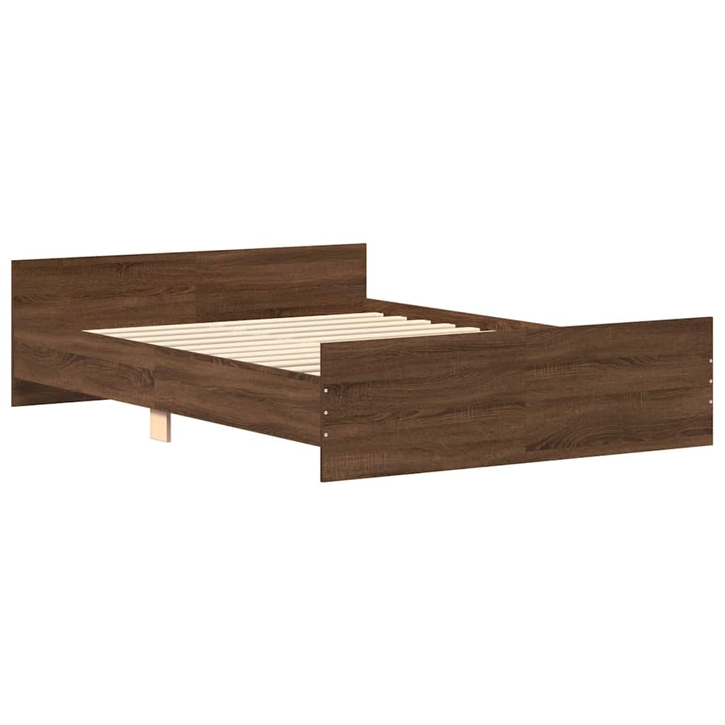 Giroletto con Testiera e Pediera Rovere Marrone 150x200 cm | homemem39