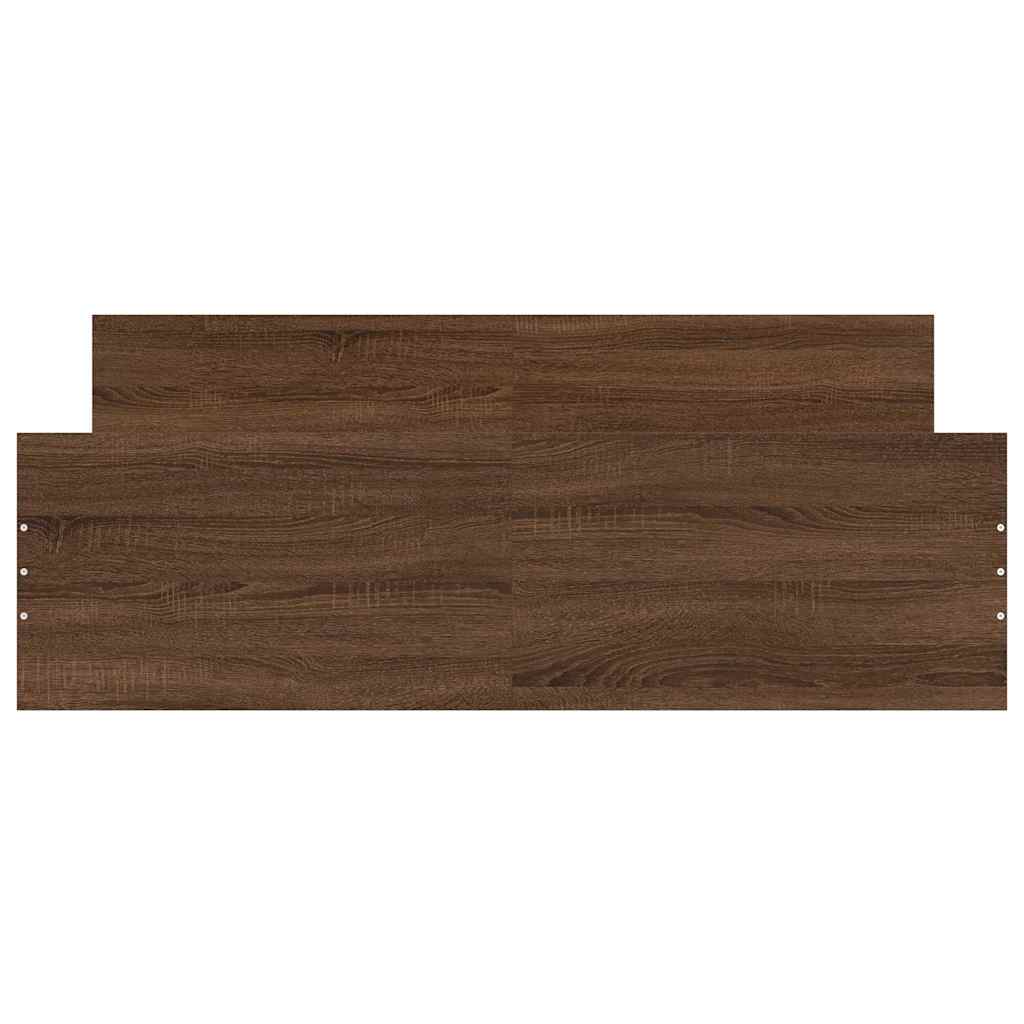 Giroletto con Testiera e Pediera Rovere Marrone 150x200 cm - homemem39