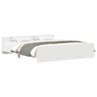 Giroletto con Testiera e Pediera Bianco 160x200 cm | homemem39