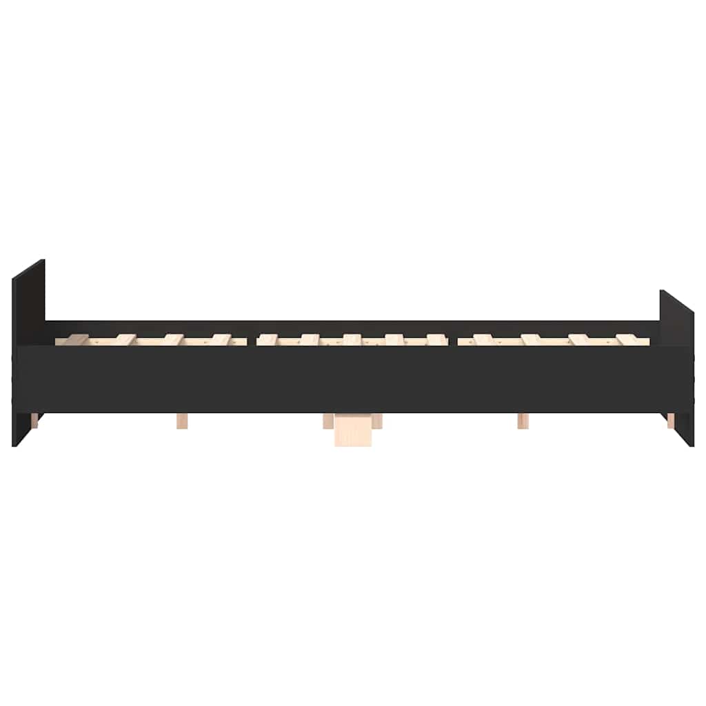 Giroletto con Testiera e Pediera Nero 160x200 cm | homemem39