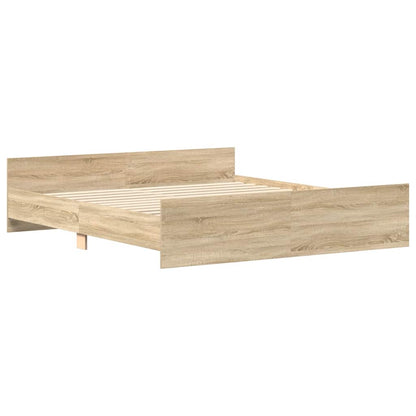 Giroletto con Testiera e Pediera Rovere Sonoma 160x200 cm | homemem39