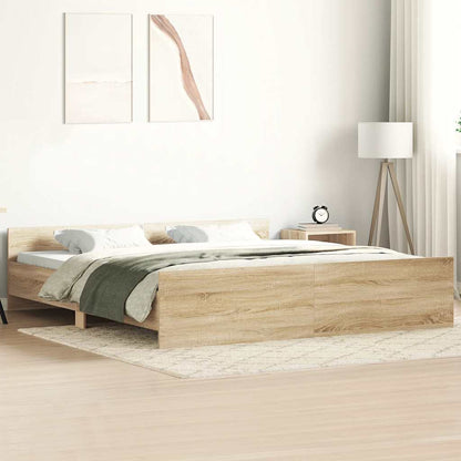 Giroletto con Testiera e Pediera Rovere Sonoma 160x200 cm | homemem39