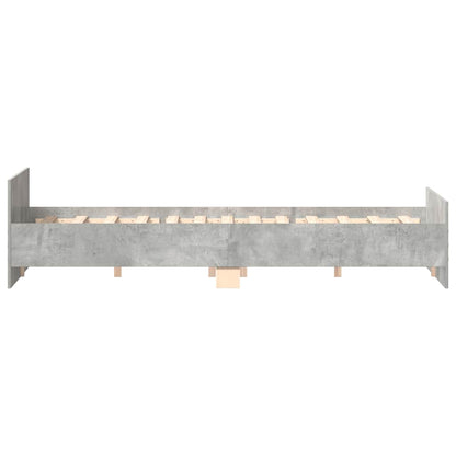 Giroletto con Testiera e Pediera Grigio Cemento 160x200 cm | homemem39