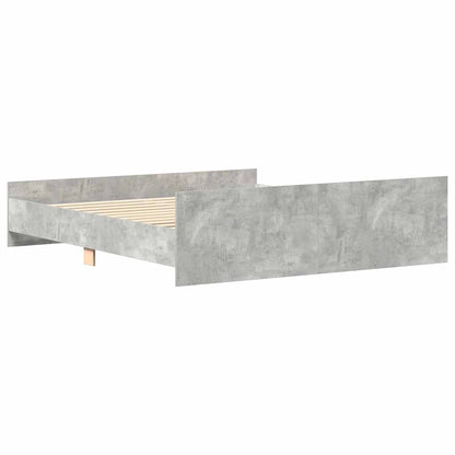 Giroletto con Testiera e Pediera Grigio Cemento 160x200 cm | homemem39