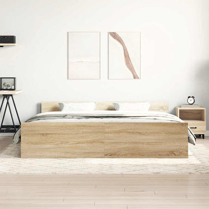 Giroletto con Testiera e Pediera Rovere Sonoma 180x200 cm | homemem39