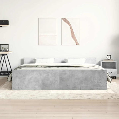 Giroletto con Testiera e Pediera Grigio Cemento 180x200 cm | homemem39
