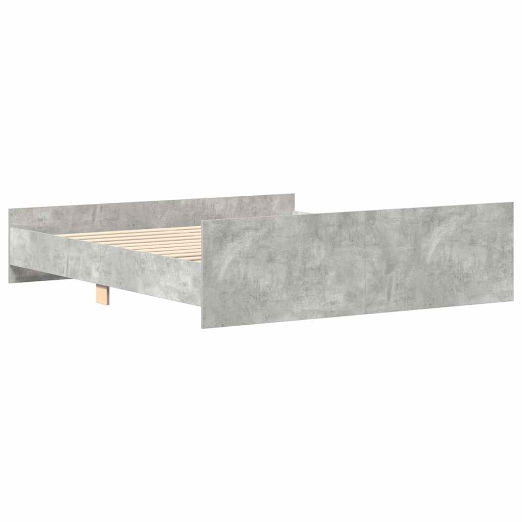 Giroletto con Testiera e Pediera Grigio Cemento 180x200 cm | homemem39