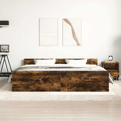 Giroletto con Testiera e Pediera Rovere Fumo 180x200 cm