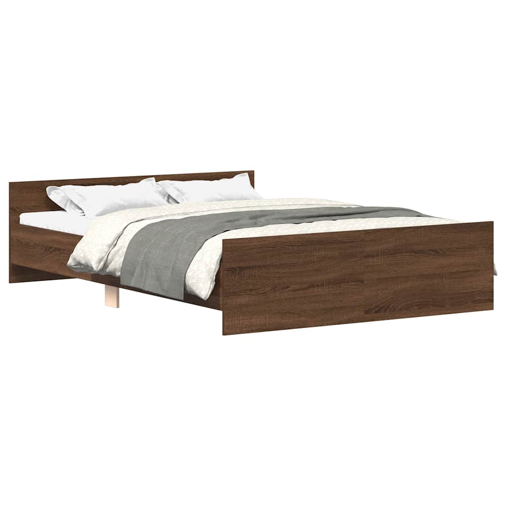 Giroletto con Testiera e Pediera Rovere Marrone 120x190 cm | homemem39